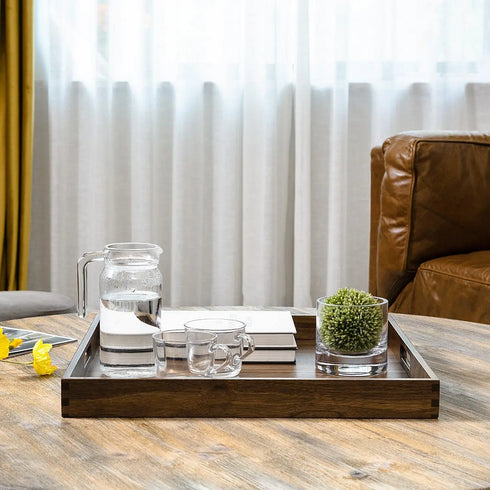 Square Black Walnut Serving Tray - Kinwell Furniture